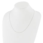 10K White Gold Adjustable .55mm Baby Box Chain