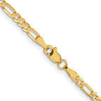 3.0mm 10K Yellow Gold Concave Figaro Chain - Sophia Jewelers