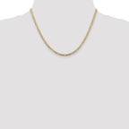3.0mm 10K Yellow Gold Concave Figaro Chain - Sophia Jewelers