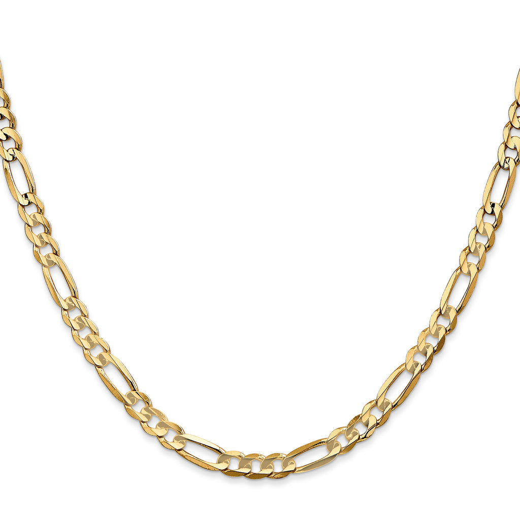4.5mm 10K Yellow Gold Concave Figaro Chain - Sophia Jewelers