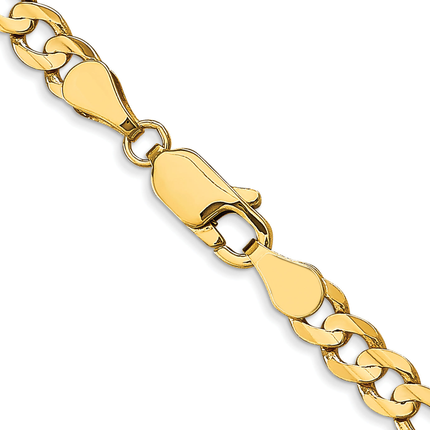 4.5mm 10K Yellow Gold Concave Figaro Chain - Sophia Jewelers