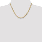 4.5mm 10K Yellow Gold Concave Figaro Chain - Sophia Jewelers