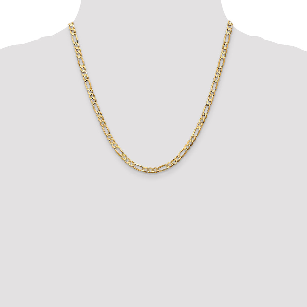 10K 4.5mm Concave Figaro Chain