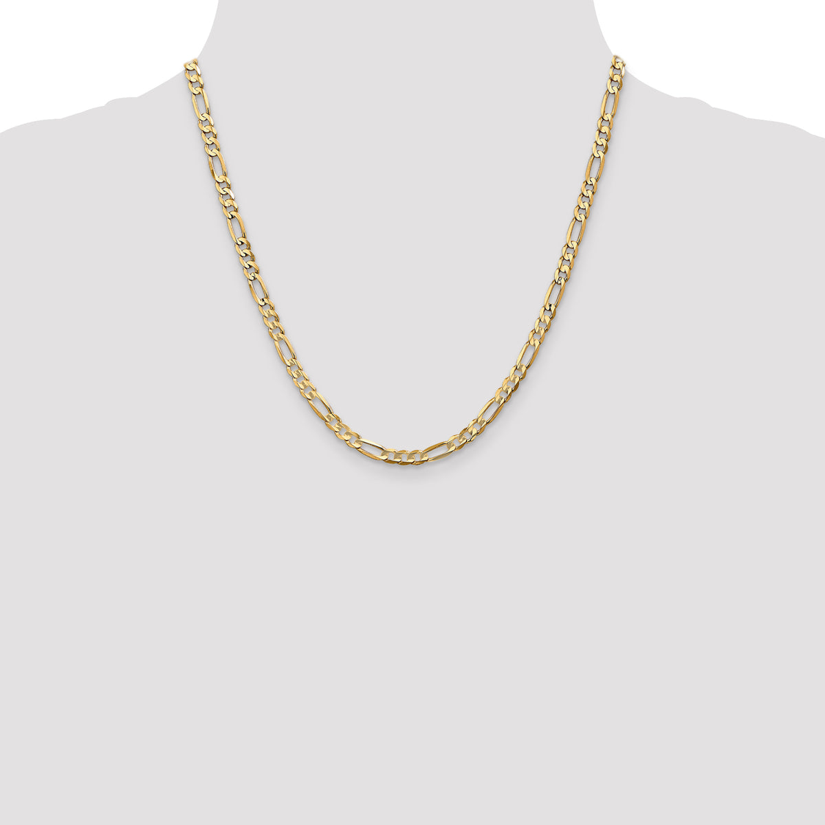 10K 4.5mm Concave Figaro Chain
