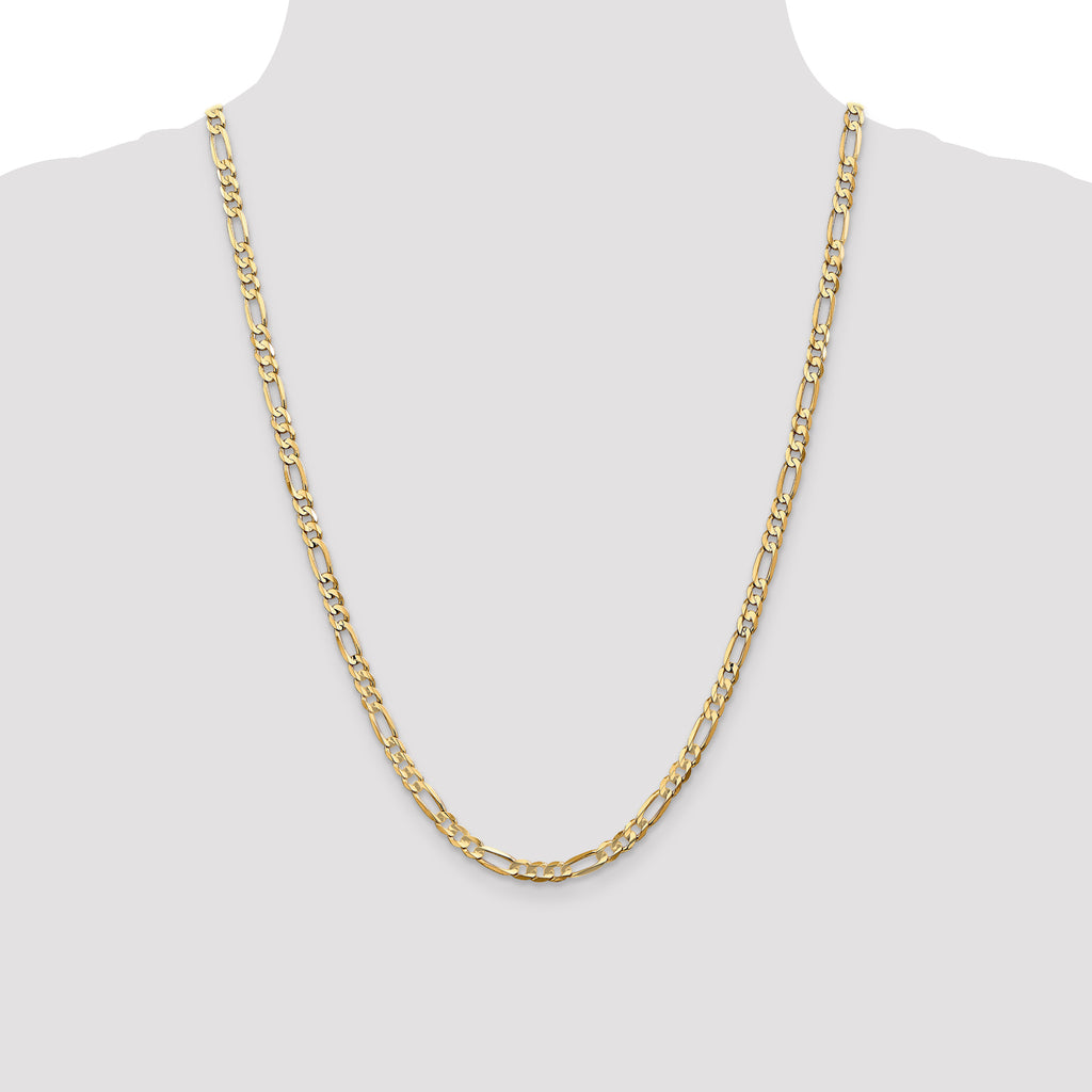10K 4.5mm Concave Figaro Chain
