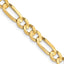 10K Yellow Gold Solid Figaro Chain Necklace 4.5mm