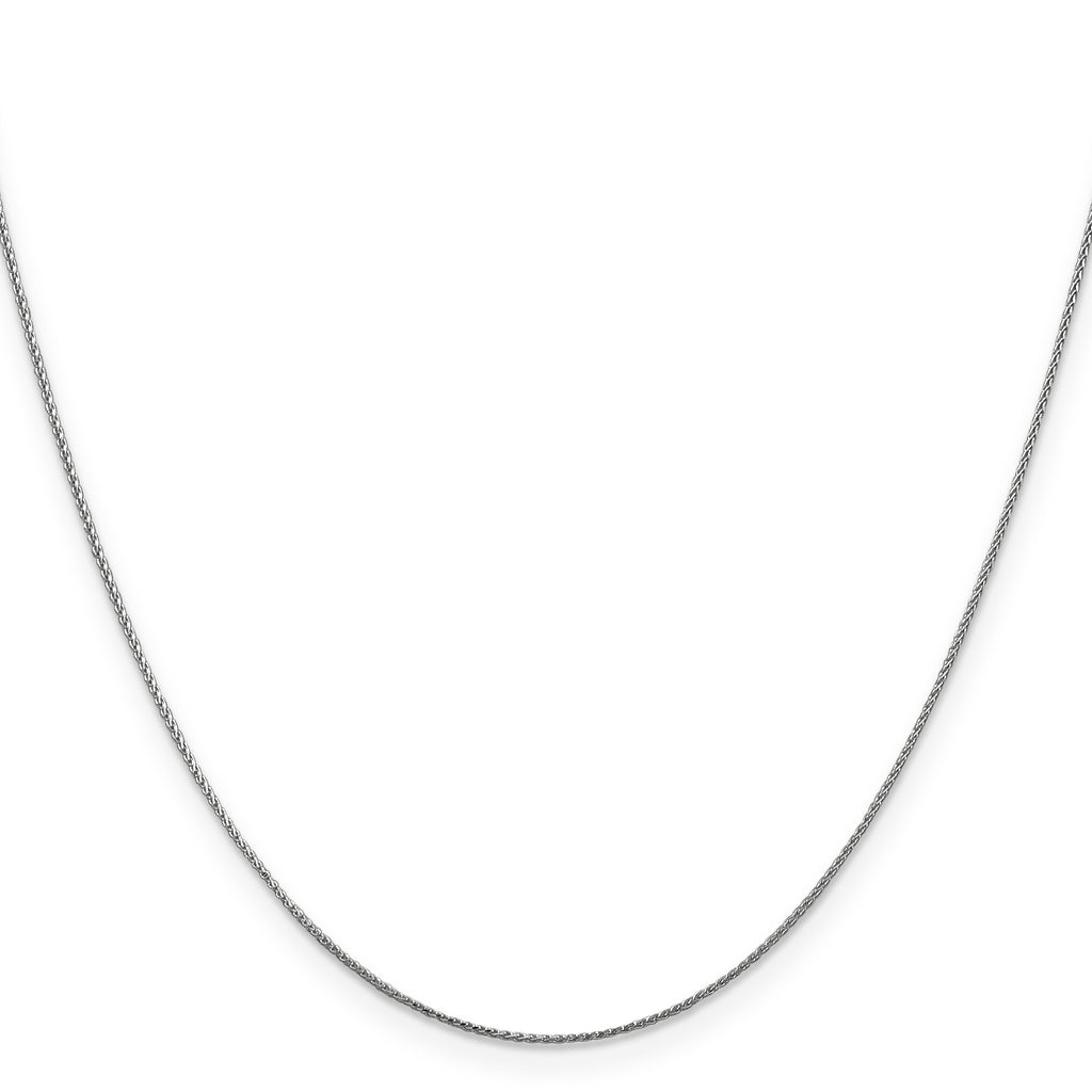 0.65mm 10K White Gold Spiga Chain - Sophia Jewelers