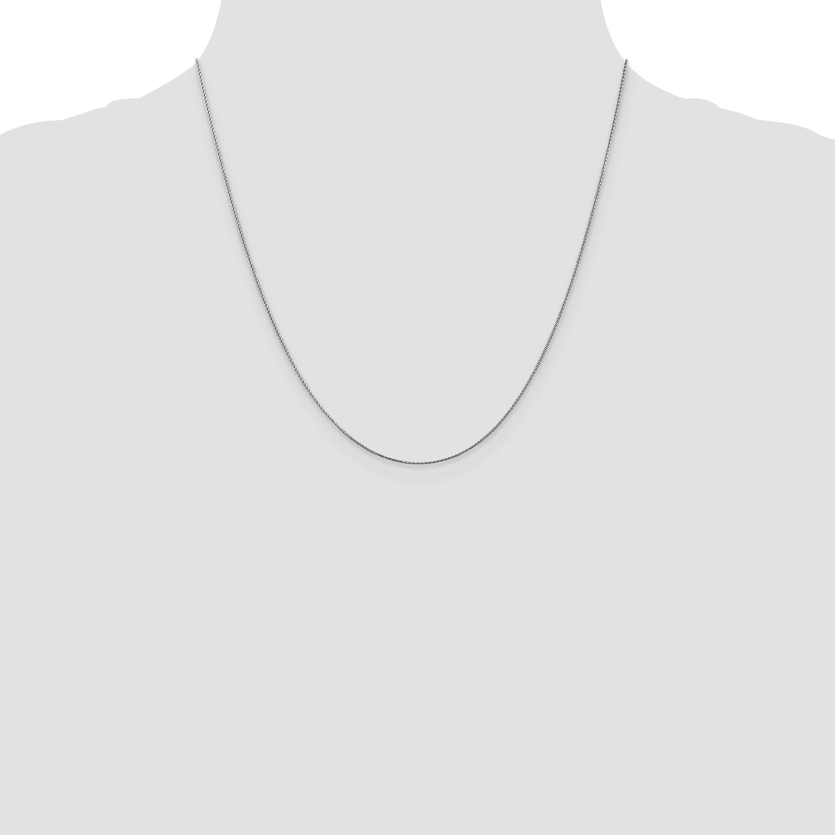 10K White Gold .65mm D/C Spiga Chain