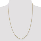 10K Yellow Gold Solid Diamond-Cut Wheat Chain Necklace 1mm