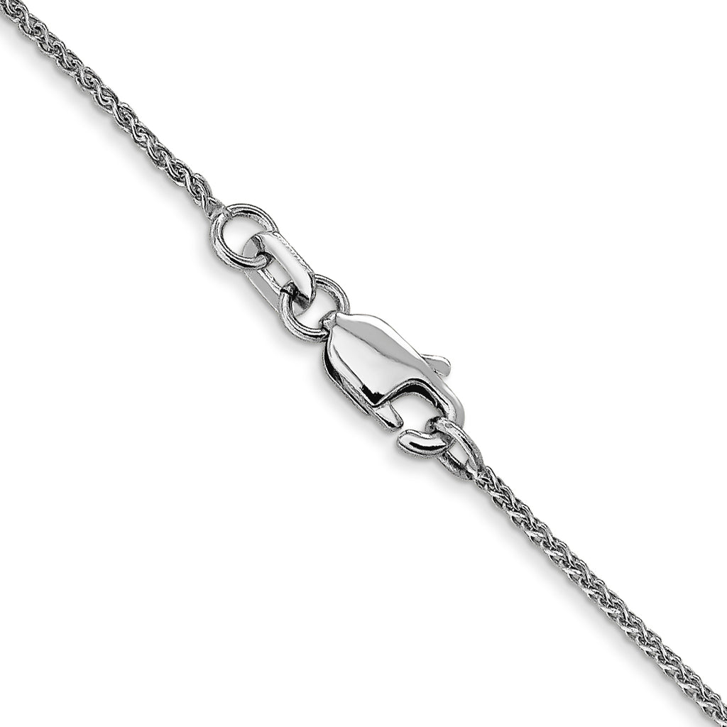 1.0mm 10K White Gold Spiga Chain - Sophia Jewelers