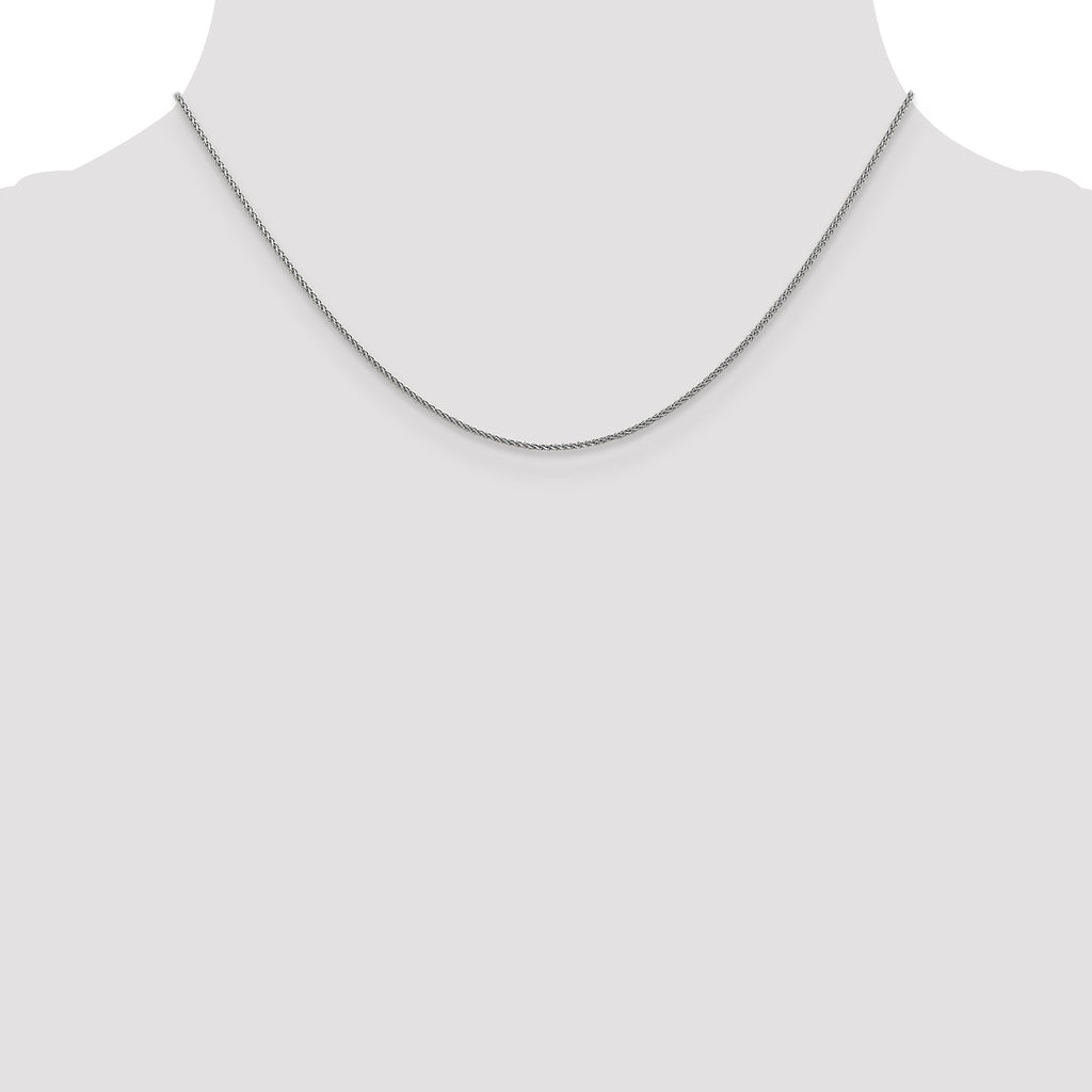 1.0mm 10K White Gold Spiga Chain - Sophia Jewelers