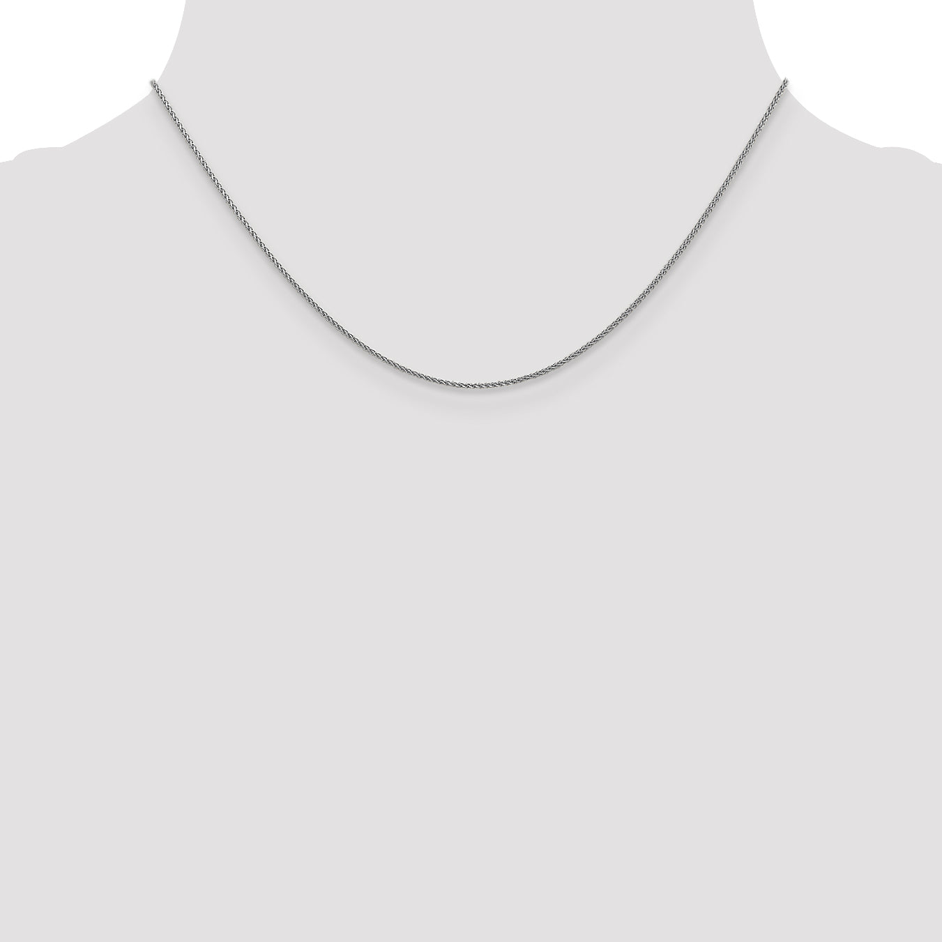 1.0mm 10K White Gold Spiga Chain - Sophia Jewelers