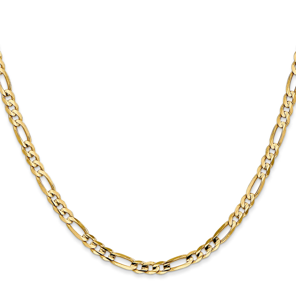 4.0mm 10K Yellow Gold Concave Figaro Chain - Sophia Jewelers