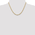 4.0mm 10K Yellow Gold Concave Figaro Chain - Sophia Jewelers