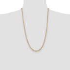 10K Yellow Gold Solid Figaro Chain Necklace 4mm