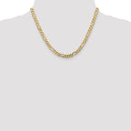 5.25mm 10K Yellow Gold Concave Figaro Chain - Sophia Jewelers