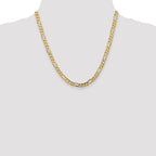 Concave Figaro Chain in 10K Yellow Gold, Bracelet to Necklace Lengths, 5.25mm - Sophia Jewelers