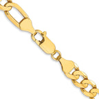 6.75mm 10K Yellow Gold Concave Figaro Chain - Sophia Jewelers