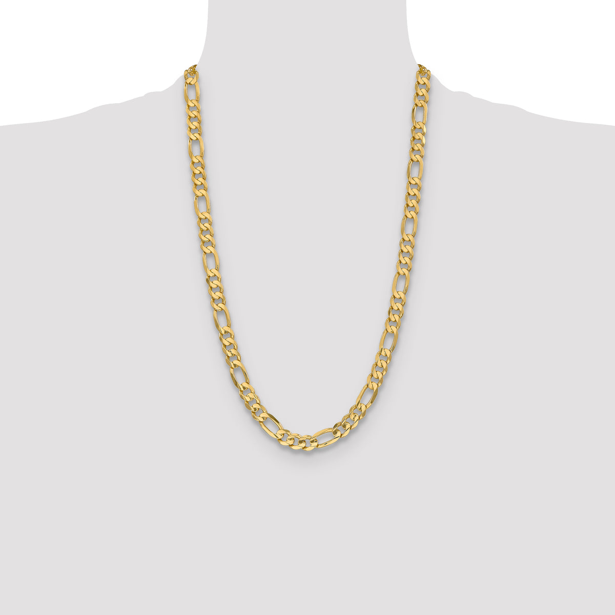 10k 8.75mm Concave Figaro Chain