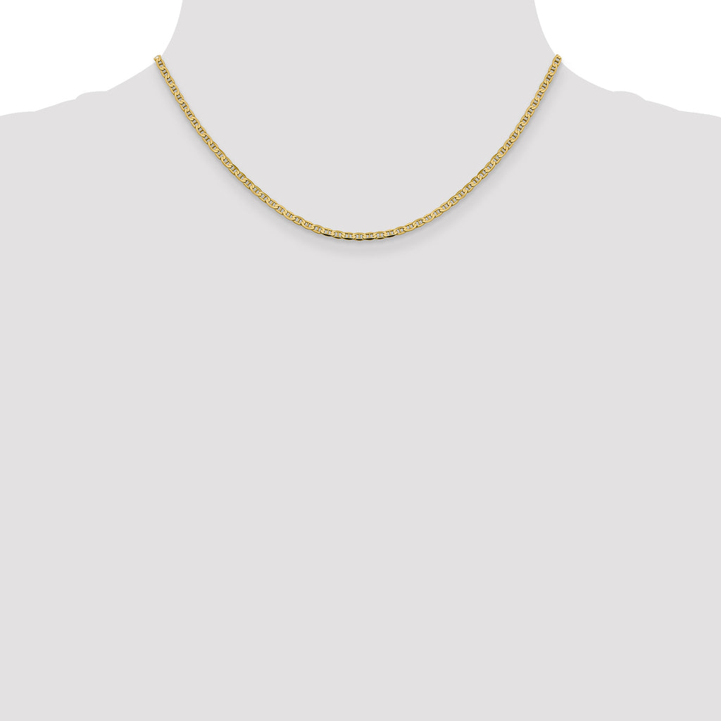 2.4mm 10K Yellow Gold Anchor Chain - Sophia Jewelers