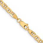 3.75mm 10K Yellow Gold Concave Anchor Chain - Sophia Jewelers