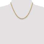 3.75mm 10K Yellow Gold Concave Anchor Chain - Sophia Jewelers