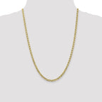 10K Yellow Gold Solid Anchor Chain Necklace 3.75mm