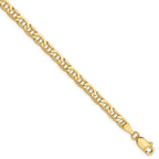 Concave Anchor Chain in 10K Yellow Gold, Bracelet to Necklace Lengths, 3.75mm - Sophia Jewelers