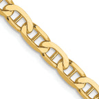3.75mm 10K Yellow Gold Concave Anchor Chain - Sophia Jewelers