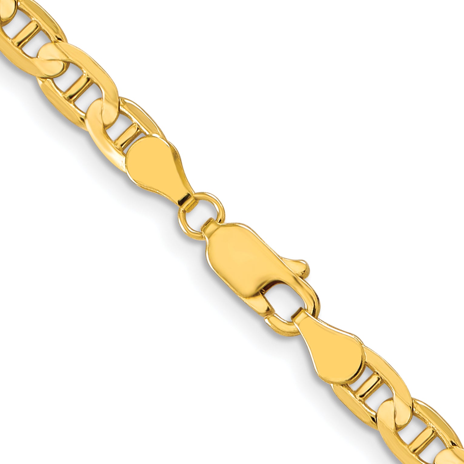 4.5mm 10K Yellow Gold Concave Anchor Chain - Sophia Jewelers