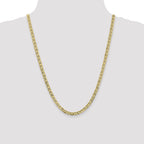 10K Yellow Gold Solid Anchor Chain Necklace 4.5mm