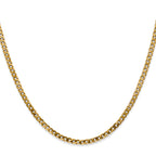 2.4mm 10K Yellow Gold Flat Beveled Curb Chain - Sophia Jewelers