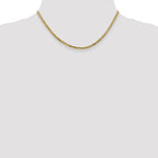 2.4mm 10K Yellow Gold Flat Beveled Curb Chain - Sophia Jewelers