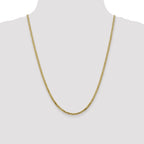 10K Yellow Gold Solid Curb Chain Necklace 2.4mm