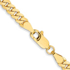 10K Yellow Gold Solid Curb Chain Necklace 3.9mm