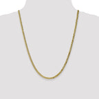 10K Yellow Gold Solid Curb Chain Necklace 3.9mm