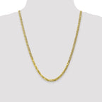 10K Yellow Gold Solid Curb Chain Necklace 4.6mm