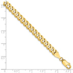 5.75mm 10K Yellow Gold Flat Beveled Curb Chain - Sophia Jewelers