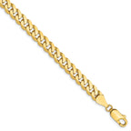 5.75mm 10K Yellow Gold Flat Beveled Curb Chain - Sophia Jewelers