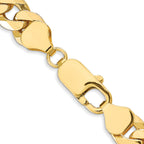 8.0mm 10K Yellow Gold Flat Beveled Curb Chain - Sophia Jewelers