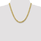 8.0mm 10K Yellow Gold Flat Beveled Curb Chain - Sophia Jewelers