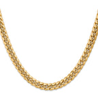 10K Yellow Gold Cuban Chain Necklace 7.3mm