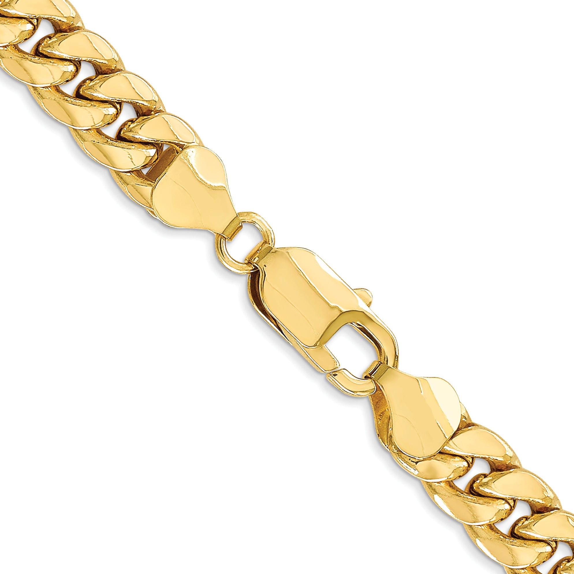 10K Yellow Gold Cuban Chain Necklace 7.3mm