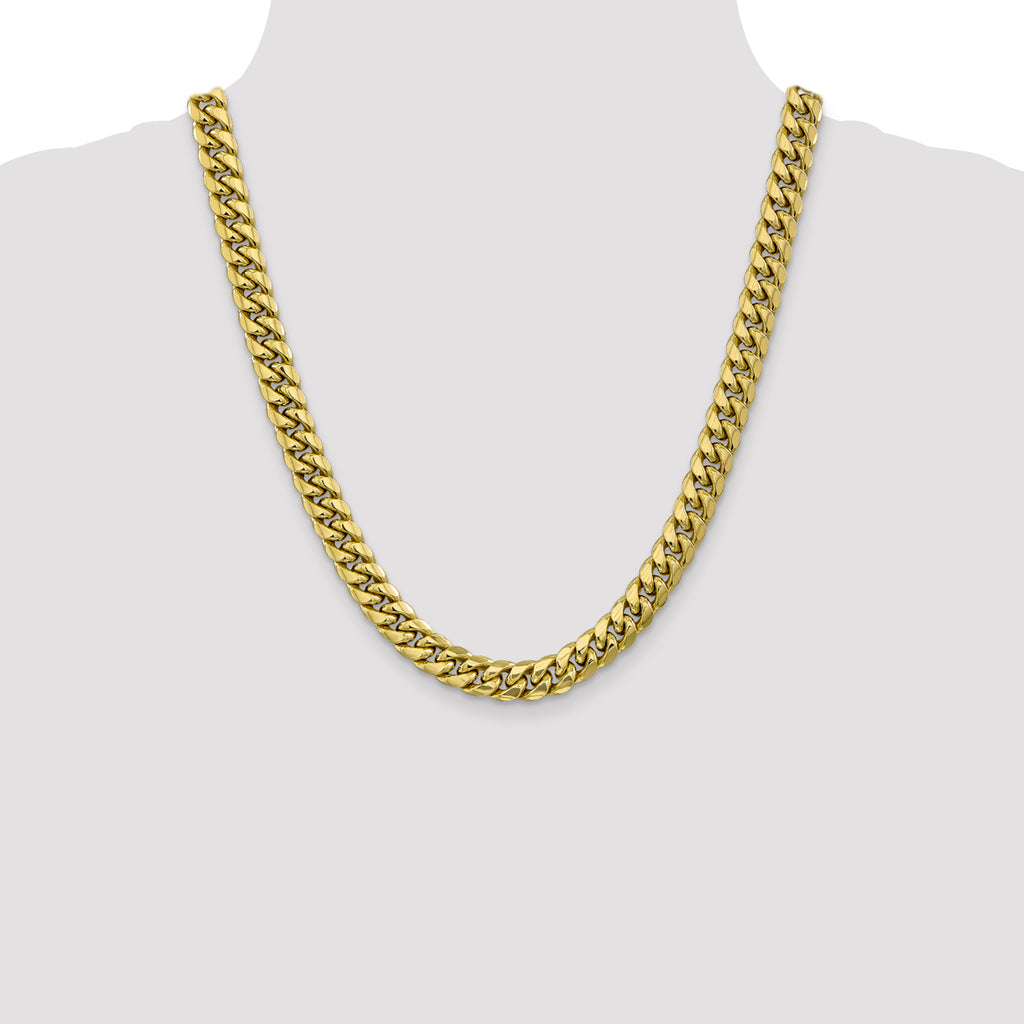 9.3mm 10K Yellow Gold Miami Cuban Link Chain - Sophia Jewelers