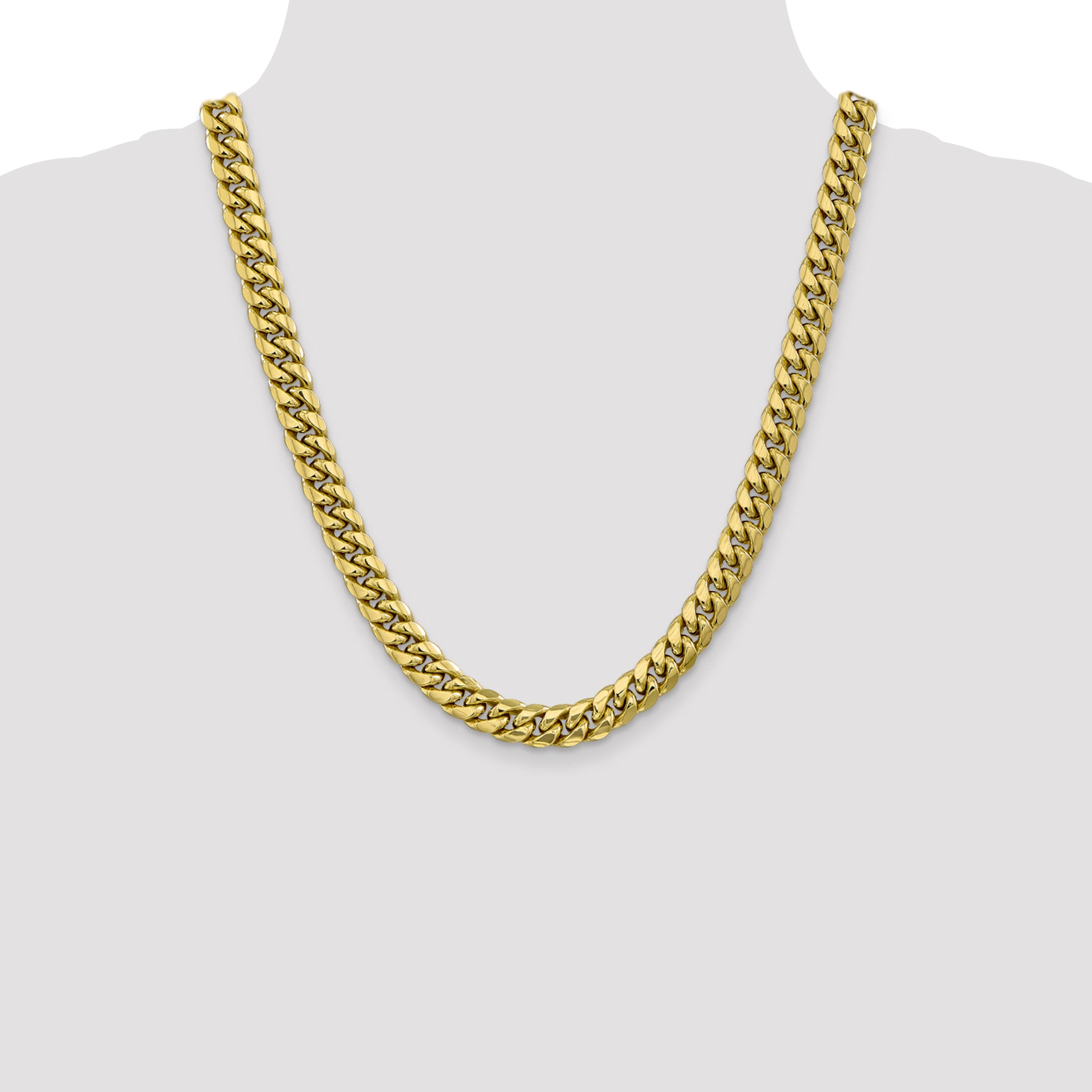 9.3mm 10K Yellow Gold Miami Cuban Link Chain - Sophia Jewelers