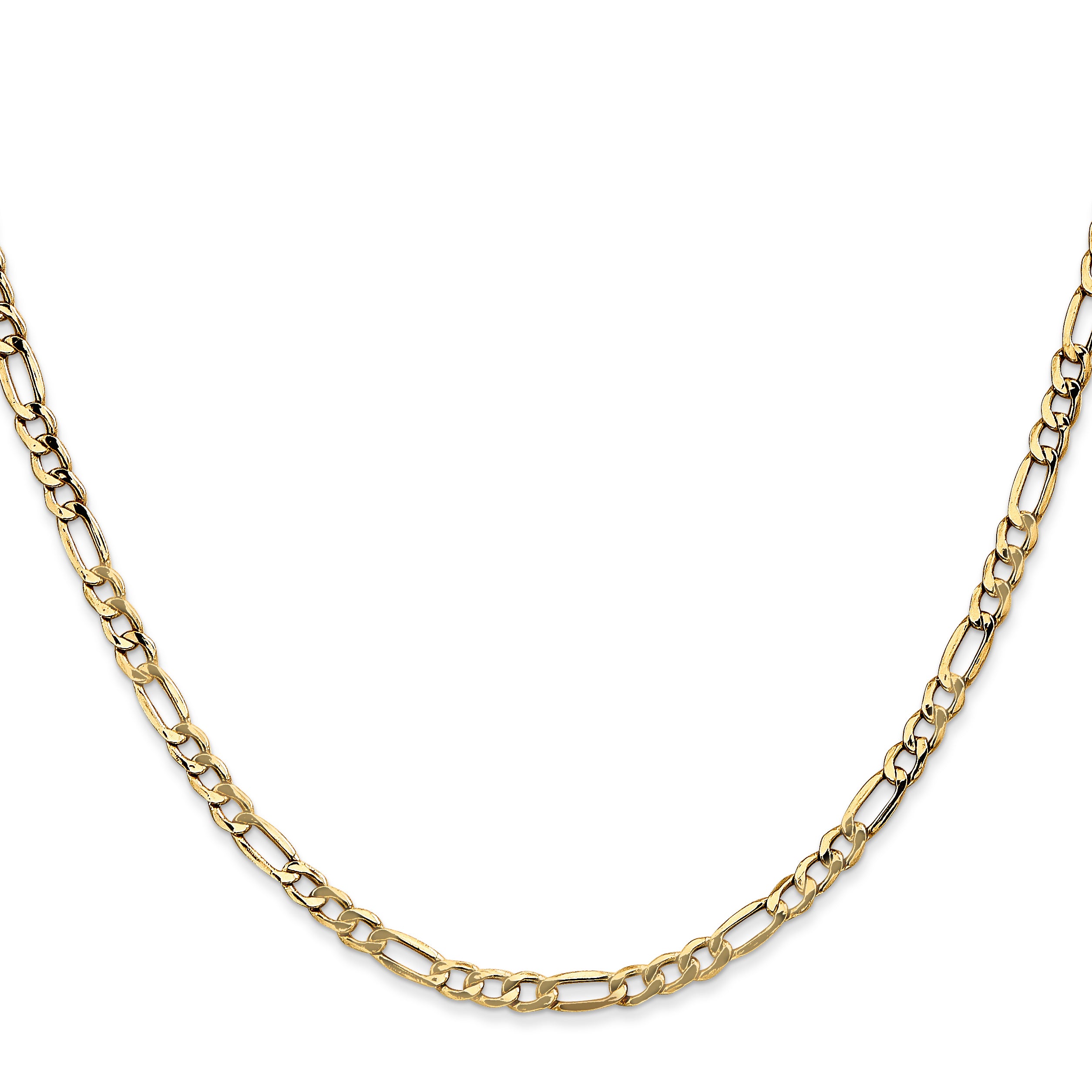 3.5mm 10K Yellow Gold Figaro Chain - Sophia Jewelers