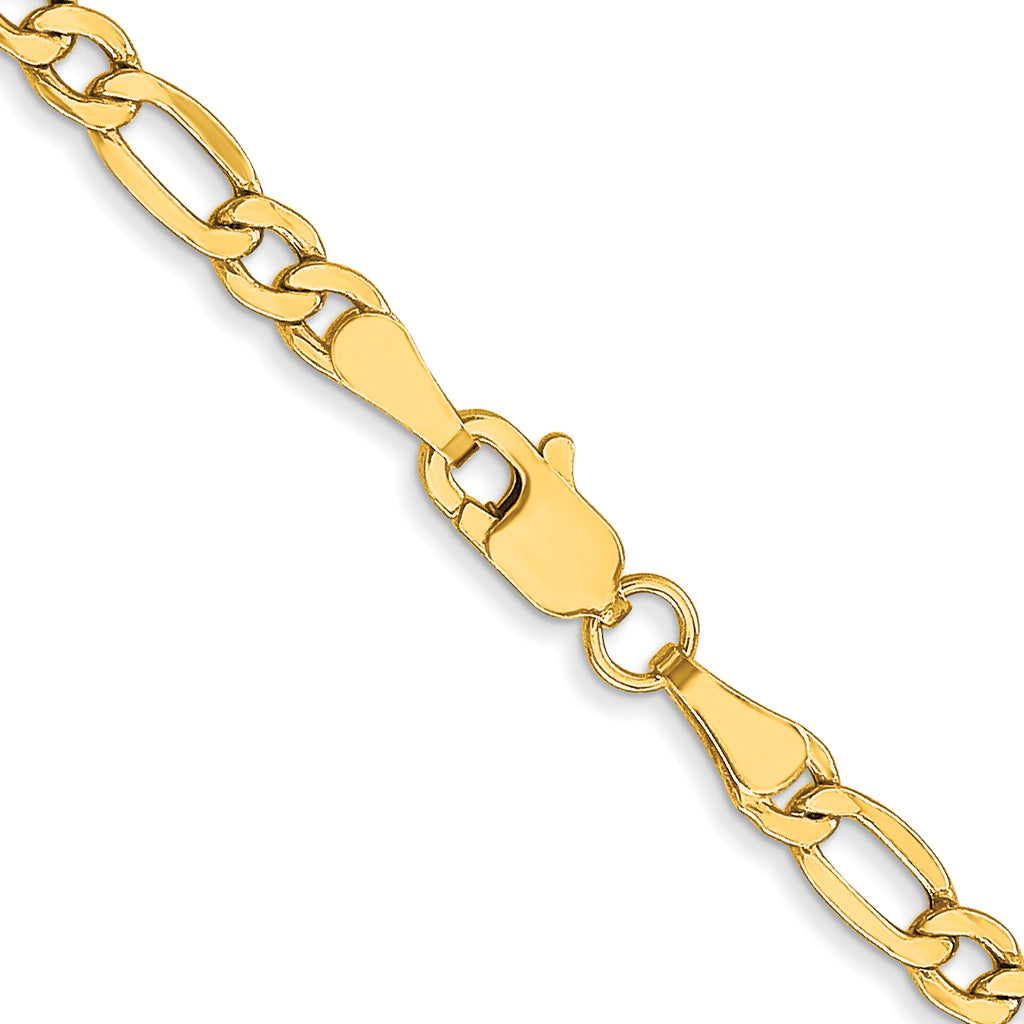 3.5mm 10K Yellow Gold Figaro Chain - Sophia Jewelers