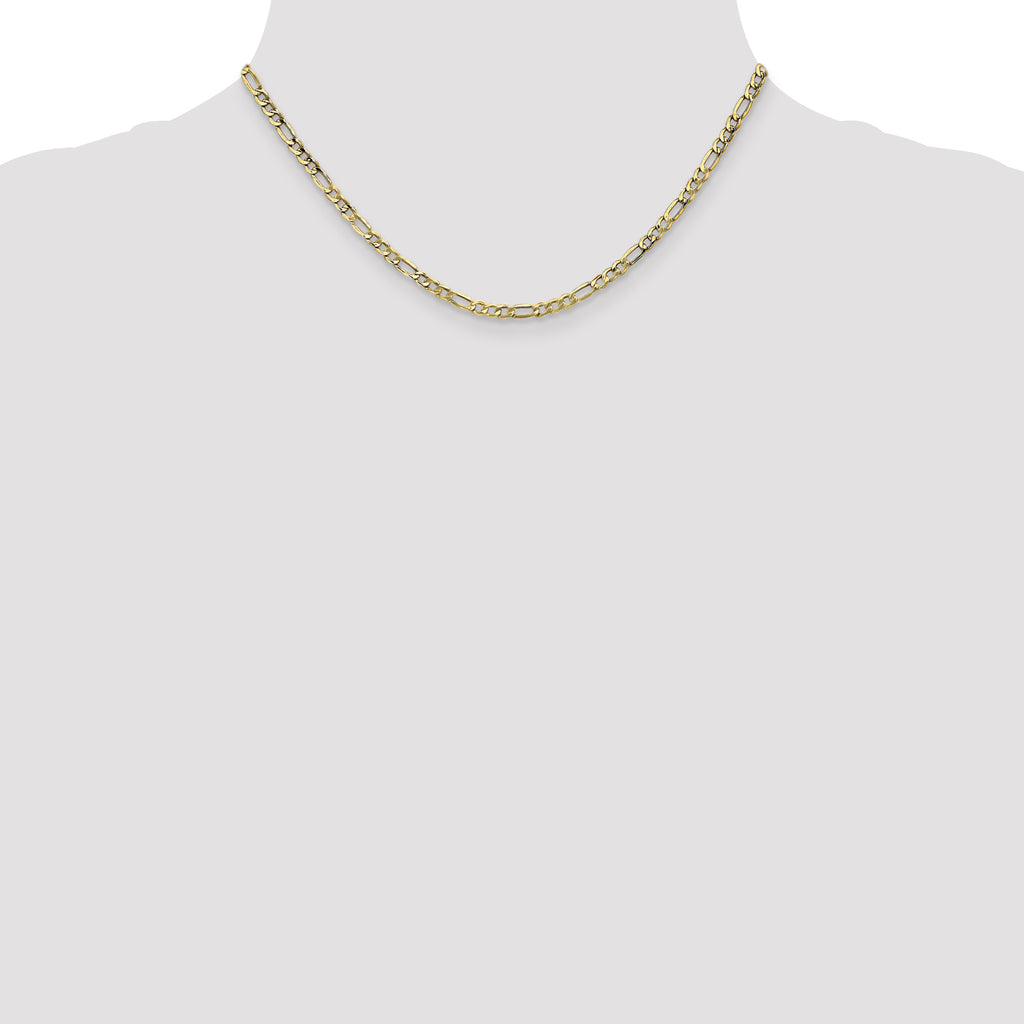 3.5mm 10K Yellow Gold Figaro Chain - Sophia Jewelers