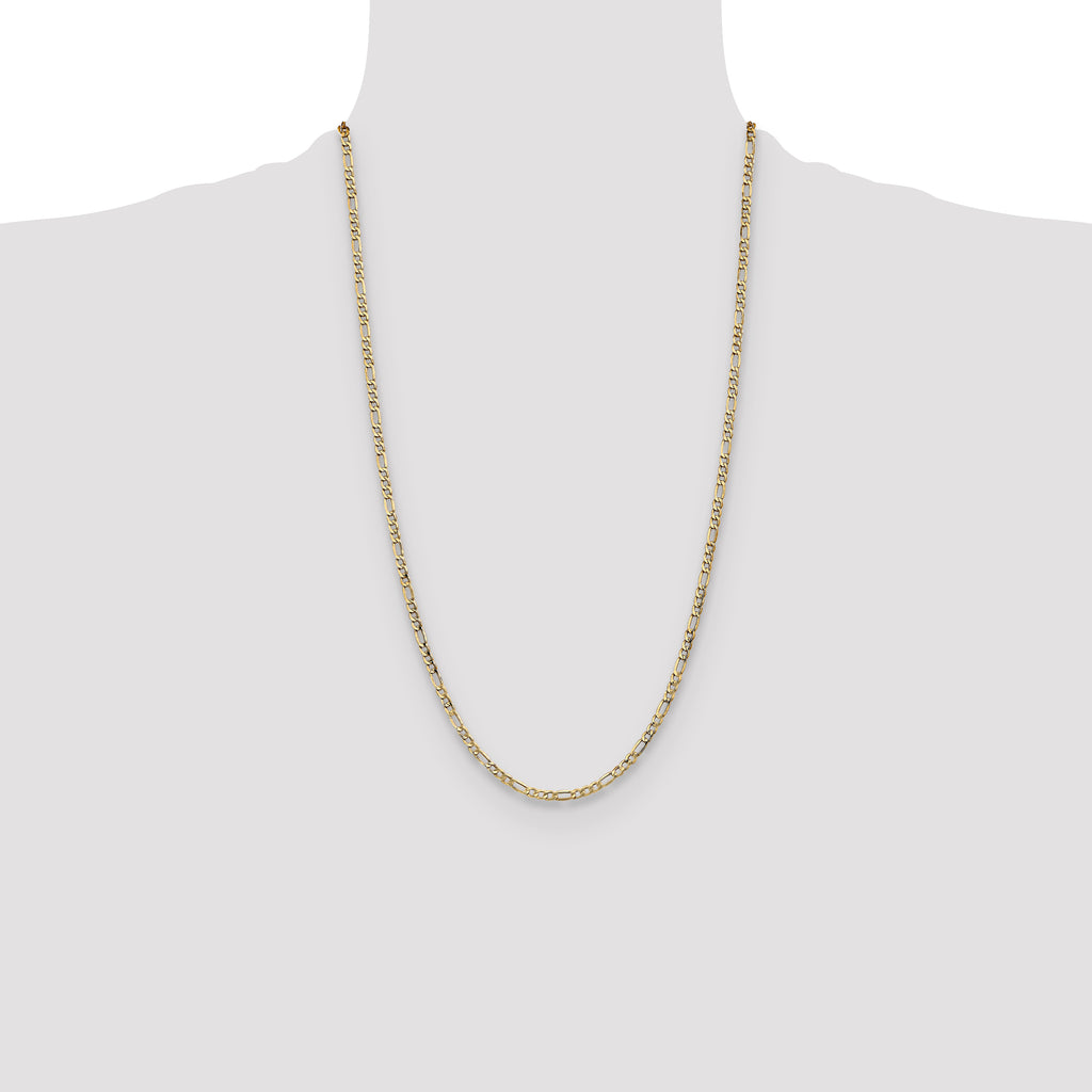 10K Yellow Gold Figaro Chain Necklace 3.5mm