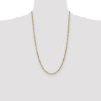10K Yellow Gold Figaro Chain Necklace 3.5mm